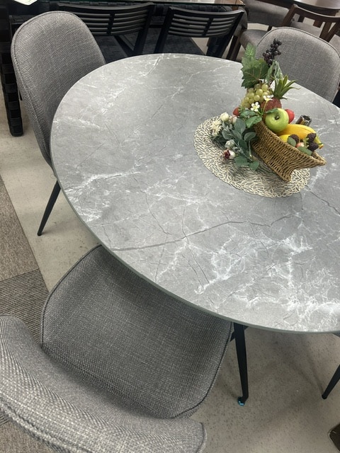大理石調ダイニングセット